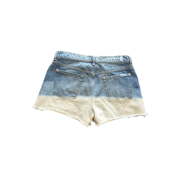 7 FOR ALL MANKIND Dip Dye Ombré Denim Shorts Size 29 - Picture 7 of 7